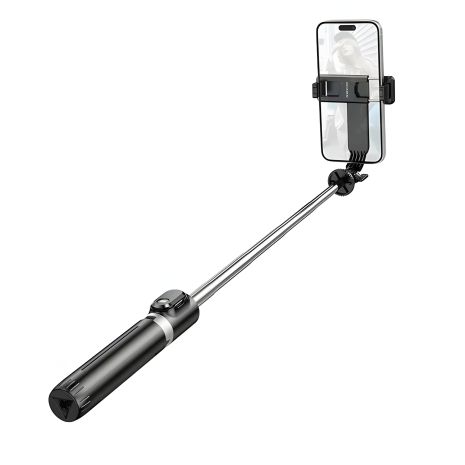 Селфі-штатив Borofone BY12, 1.27m, BT5.2, 55mAh, 360°, чорний