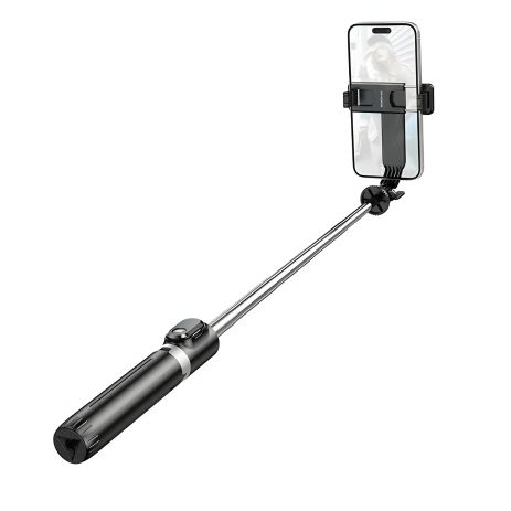 Селфі-штатив Borofone BY12, 1.27m, BT5.2, 55mAh, 360°, чорний