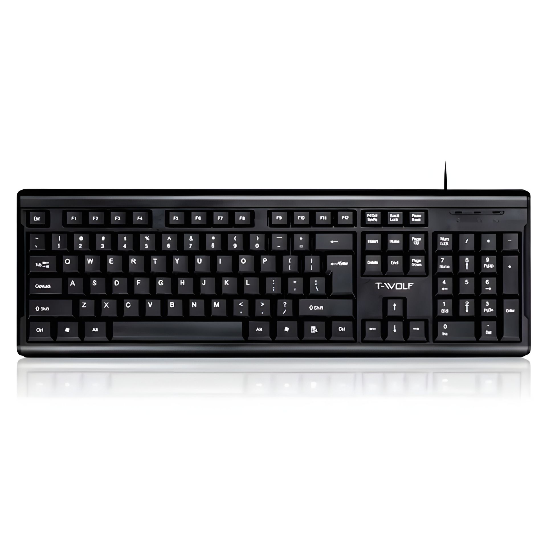 Дротова клавіатура TWolf T15, USB, 1.3m, Чорний Дротова клавіатура TWolf T15, USB, 1.3m, Чорний
