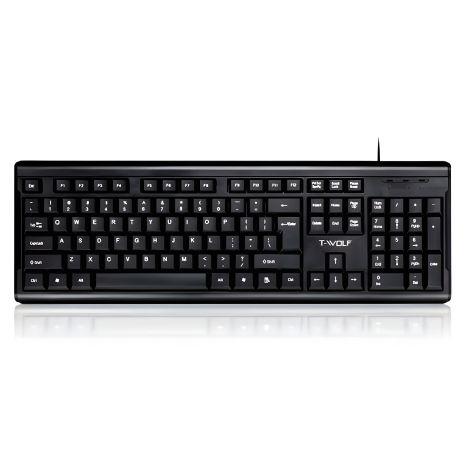 Дротова клавіатура TWolf T15, USB, 1.3m, Чорний