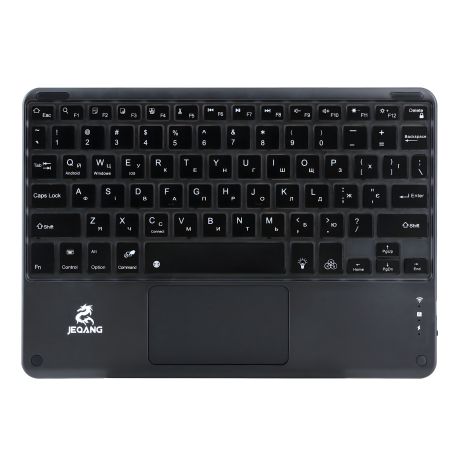 Клавіатура бездротова JEQANG JB-380 bluetooth charging and lighting touch keyboard Чорний