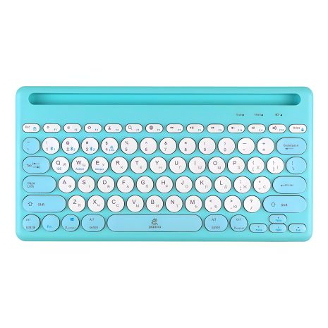 Голубая беспроводная клавиатура JEQANG JB-333 dual-mode charging Голубая беспроводная клавиатура JEQANG JB-333 dual-mode charging