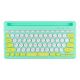 Зеленая беспроводная клавиатура JEQANG JB-333 dual-mode charging