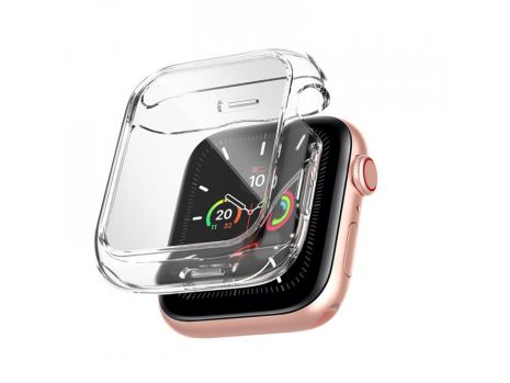 Бампер для Apple Watch HOCO iWatch7/8 WS1 Light & transparent all-Inclusive TPU (45mm) Transparent