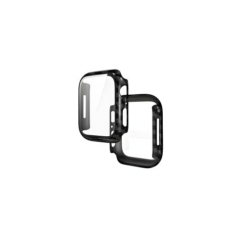 Бампер для Apple Watch HOCO iWatch7/8 WS3 Shadow чехол + пленка (45mm) карбон