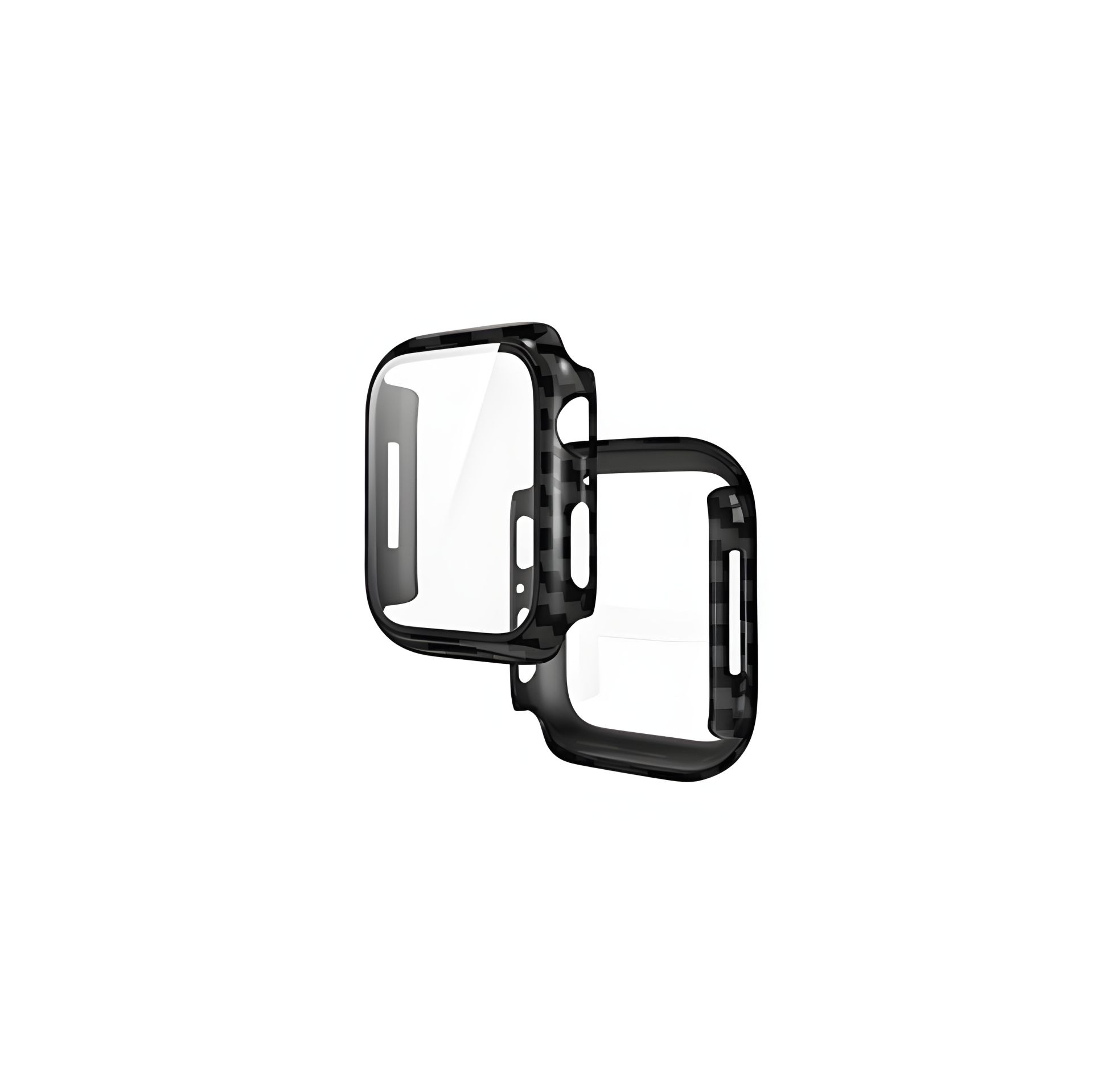 Бампер для Apple Watch HOCO iWatch7/8 WS3 Shadow чехол + пленка (45mm) карбон Бампер для Apple Watch HOCO iWatch7/8 WS3 Shadow чехол + пленка (45mm) карбон