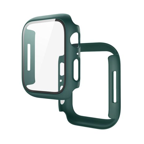 Бампер для Apple Watch HOCO iWatch7/8 WS3 Shadow protective case+film (45mm) Official green