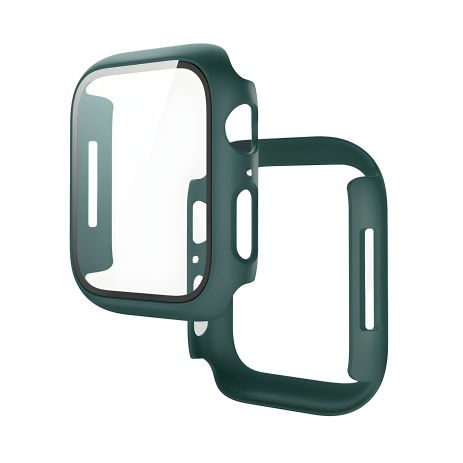 Бампер для Apple Watch HOCO iWatch7/8 WS3 Shadow protective case+film (45mm) Official green