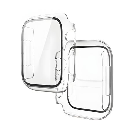 Бампер для Apple Watch HOCO iWatch7/8 WS3 Shadow protective case+film (45mm) Transparent