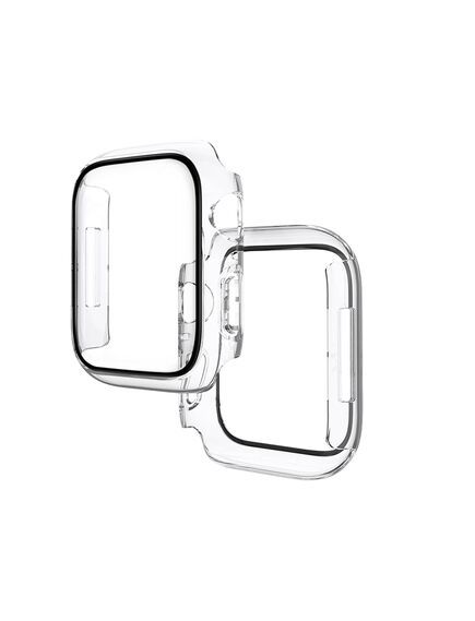 Бампер для Apple Watch HOCO iWatch7/8 WS4 Shadow 3D protective case+film (45mm) Transparent