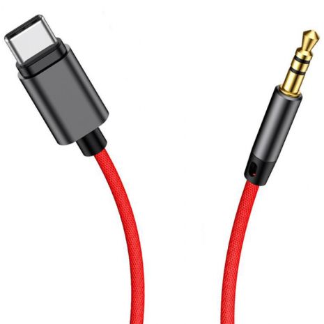Кабель BASEUS M01 Yiven Type-C to 3,5mm, 1.2m, black-red