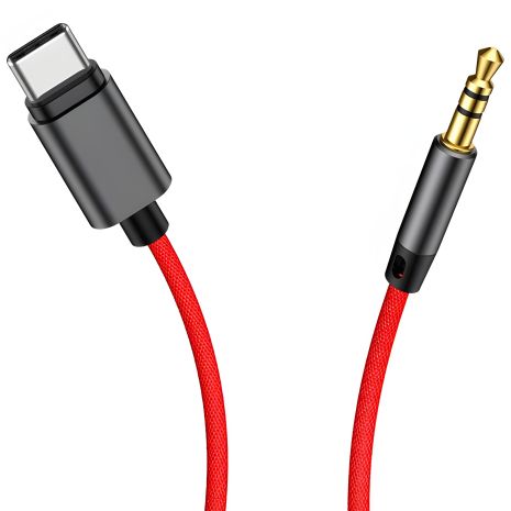Кабель BASEUS M01 Yiven Audio Type-C to 3,5mm black-red