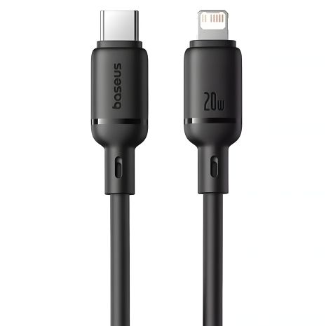 Кабель Baseus Silky Series Type-C to Lightning 20W 2m Black P10377700113-01 Кабель Baseus Silky Series Type-C to Lightning 20W 2m Black P10377700113-01
