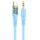 HOCO UPA25 3.5mm to Type-C Transparent Discovery Edition Digital Audio Conversion Cable |1M| blue