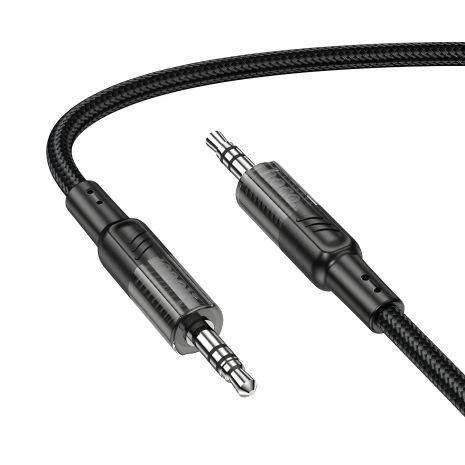 Кабель HOCO UPA27 Spirit transparent AUX audio cable, 1.2M, black Кабель HOCO UPA27 Spirit transparent AUX audio cable, 1.2M, black