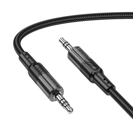 Кабель HOCO UPA27 Spirit transparent AUX audio cable, 1.2M, black