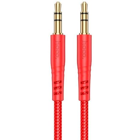 Кабель HOCO UPA24 Smooth AUX audio cable, 1m, red