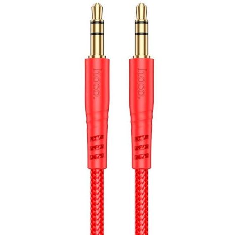 Кабель HOCO UPA24 Smooth AUX audio cable |1m| red