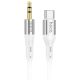 Кабель HOCO UPA22 3.5mm to Type-C silicone digital audio conversion cable, 1M, white