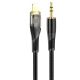 Кабель HOCO UPA25 3.5mm to lightning Transparent Discovery Edition Digital audio conversion cable, 1M| black