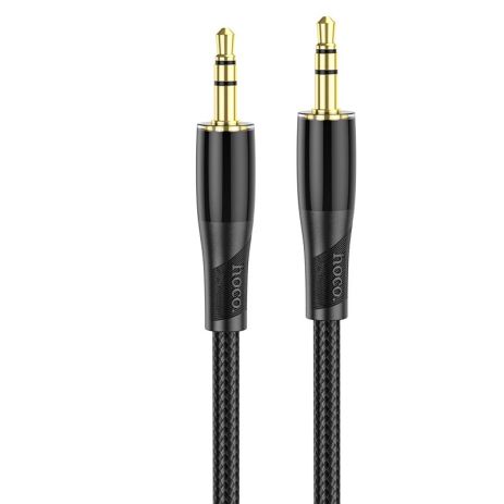 Кабель HOCO UPA25 Transparent Discovery Edition AUX audio cable, 1M, black