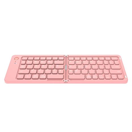 Meetion Foldable Keyboard MT-BTK001 |BT, 150 day standby, Type-C Charging| pink