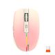 MEETION Dual Mode Gaming Mouse BTM002 |1000-1200-1600dpi, 6keys, Type-C Charging, RGB, 2.4G+Bluetooth| pink