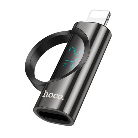 Адаптер HOCO UA32B iP male to Type-C female display Black