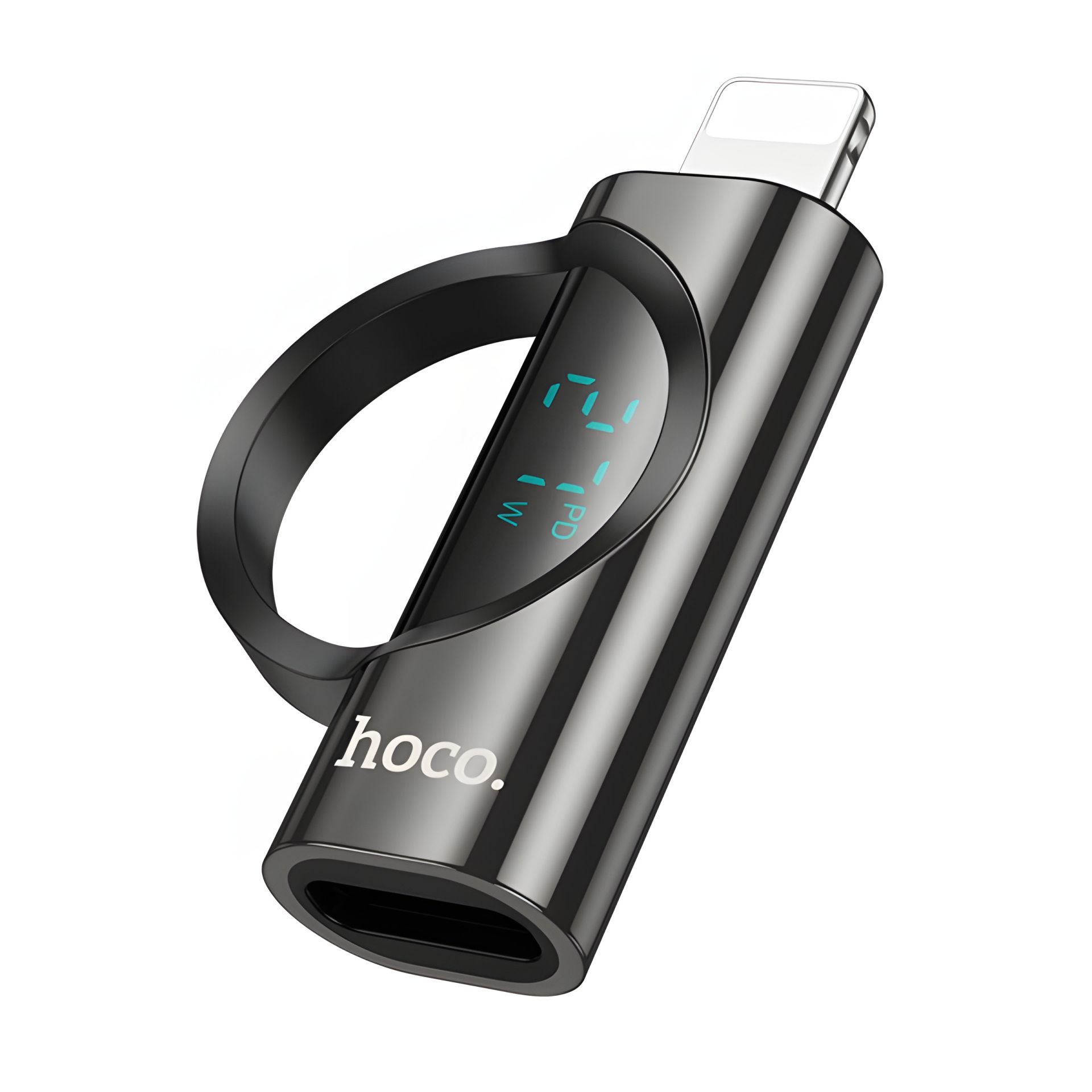 Адаптер HOCO UA32B iP male to Type-C female display Black Адаптер HOCO UA32B iP male to Type-C female display Black