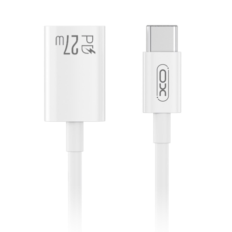 OTG-адаптер XO NB-R268A Type-c to Lightning 27W Charging Cable Model Imitation Original Adapte Білий OTG-адаптер XO NB-R268A Type-c to Lightning 27W Charging Cable Model Imitation Original Adapte Білий