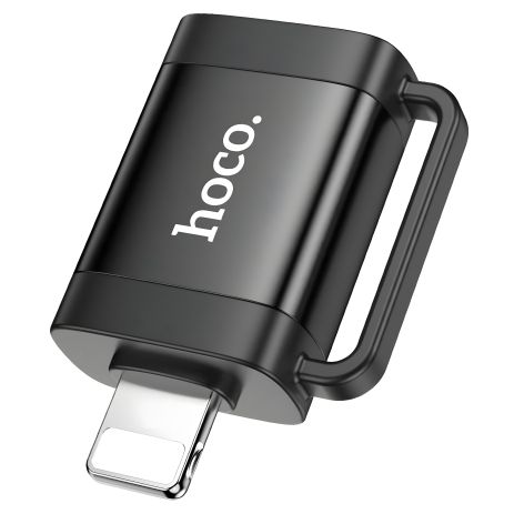 Адаптер HOCO UA31A iP male to USB female OTG Black Адаптер HOCO UA31A iP male to USB female OTG Black