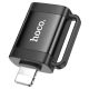 Адаптер HOCO UA31A iP male to USB female OTG Black Адаптер HOCO UA31A iP male to USB female OTG Black