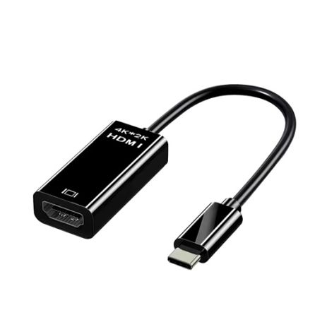 Адаптер 4K 60Hz (2K 120Hz) Type-C M to HDMI F Plastic PVC Black TH001F-PPV-460KS Адаптер 4K 60Hz (2K 120Hz) Type-C M to HDMI F Plastic PVC Black TH001F-PPV-460KS