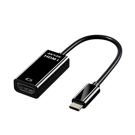 Адаптер 4K 60Hz (2K 120Hz) Type-C M to HDMI F Plastic PVC Black TH001F-PPV-460KS