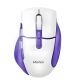 MEETION Wireless Gaming Mouse BTM001 2.4G+Bluetooth |800-2400dpi, 7 Keys, 35/140h, Type-C Charging, RGB| white-purple