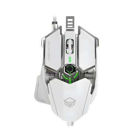 Ігрова дротова миша MEETION Backlit Gaming Mechanical Mouse RGB MT-M990S, 1200-7200DPI, USB, 1.8m, white Ігрова дротова миша MEETION Backlit Gaming Mechanical Mouse RGB MT-M990S, 1200-7200DPI, USB, 1.8m, white