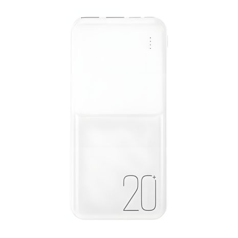 Повербанк XO PR252 Lighted Mobile Power 20000 mAh Білий Повербанк XO PR252 Lighted Mobile Power 20000 mAh Білий