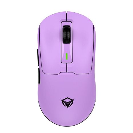 MEETION Purple Gaming Mouse GW24 Wired+2.4G+Bluetooth |6 Keys, 8000dpi, 30-60h, RGB|