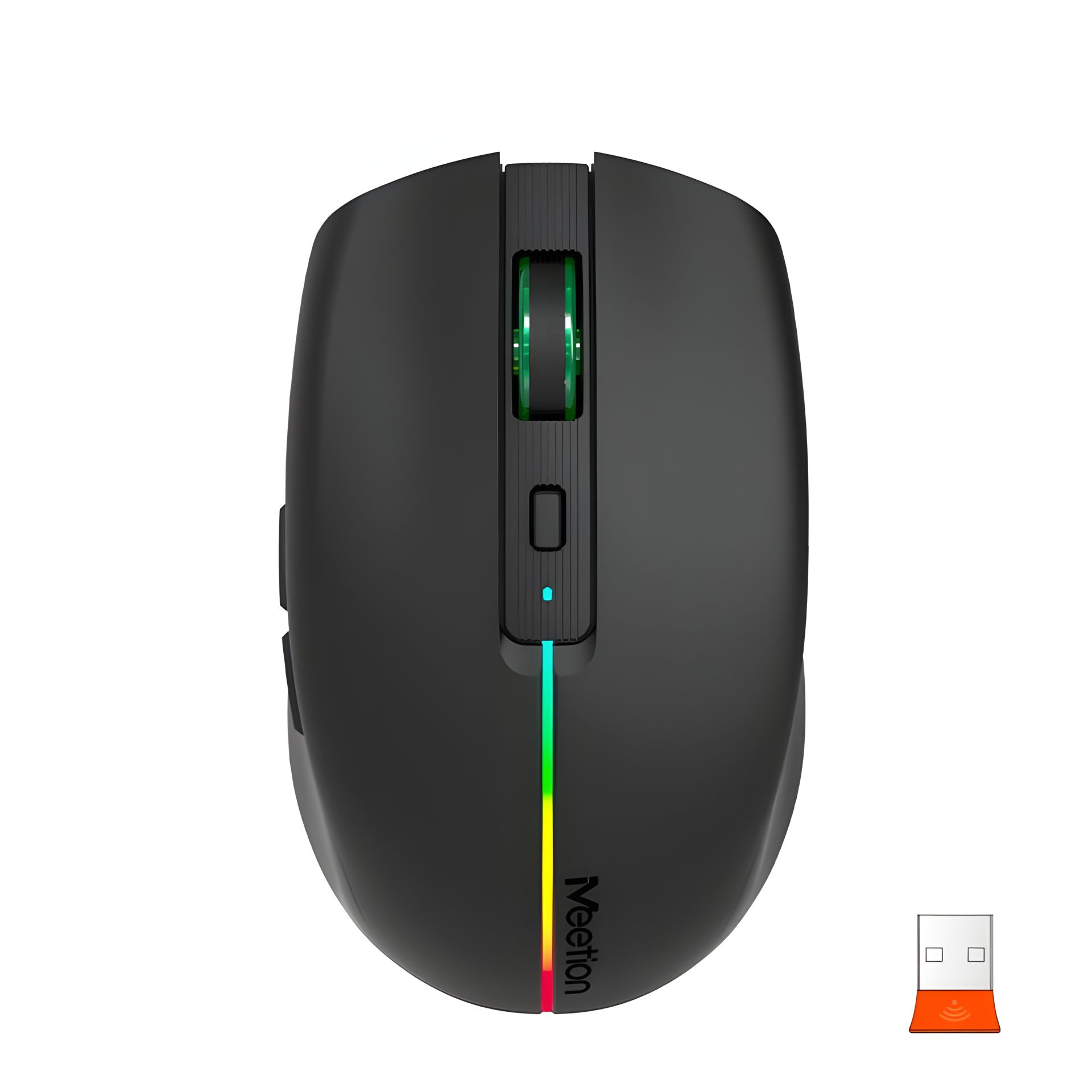 Мышь MEETION 2.4G+Bluetooth Dual Mode gaming mouse BTM002 |1000-1200-1600dpi, 6keys, Type-C Charging, RGB| black Мышь MEETION 2.4G+Bluetooth Dual Mode gaming mouse BTM002 |1000-1200-1600dpi, 6keys, Type-C Charging, RGB| black