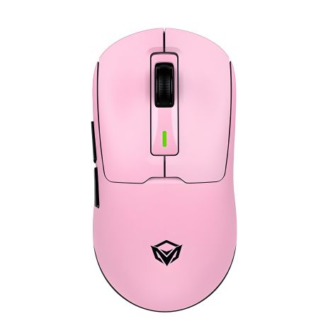 MEETION Pink Gaming Mouse GW24 Wired+2.4G+Bluetooth |6 Keys, 8000dpi, 30-60h, RGB|