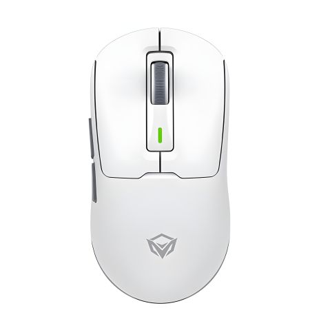 MEETION White Gaming Mouse GW24 Wired+2.4G+Bluetooth |6 Keys, 8000dpi, 30-60h, RGB|
