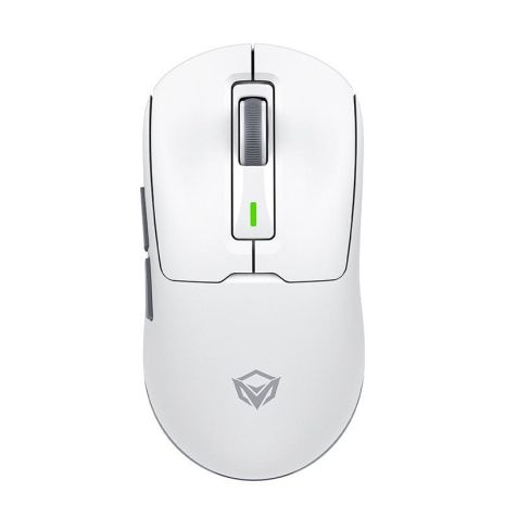 MEETION White Gaming Mouse GW24 Wired+2.4G+Bluetooth |6 Keys, 8000dpi, 30-60h, RGB|