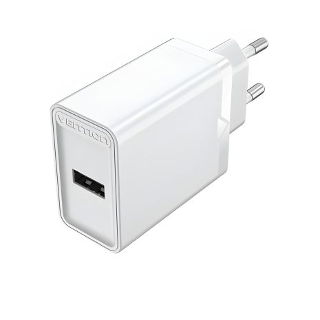 Зарядний пристрій Vention 1-port USB Wall Charger(12W) EU-Plug White (FAAW0-EU)