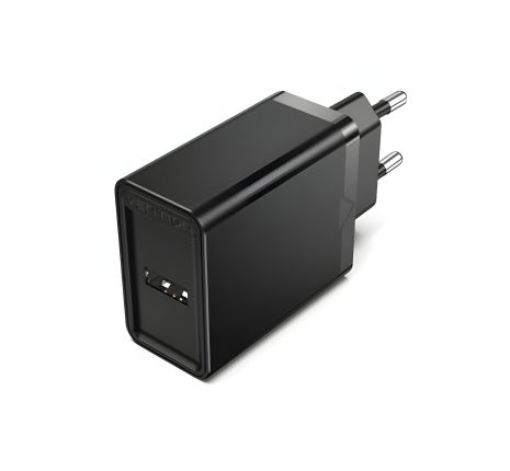 Зарядний пристрій Vention USB на один порт (12W) EU-Plug Чорний (FAAB0-EU)