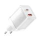 Зарядний пристрій ESSAGER EZCT70 Gan 1USB 1Type-C 70W white
