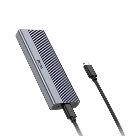 Зовнішня кишеня HOCO HB47A для M.2 SSD Enclosure (USB3.2/10Gbps) Metal Gray