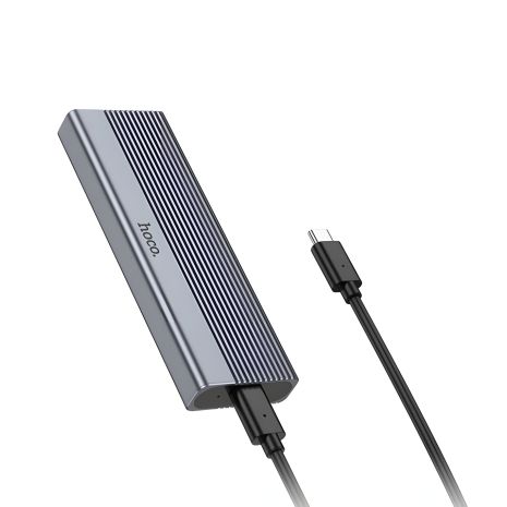 Зовнішня кишеня HOCO HB47A для M.2 SSD Enclosure (USB3.2/10Gbps) Metal Gray