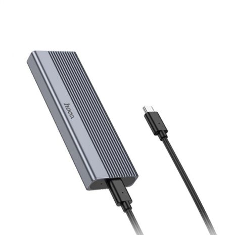 Зовнішня кишеня HOCO HB47A M.2 SSD Enclosure (USB3.2/10Gbps) Metal Gray