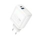 Зарядний пристрій WUW-C175 65W GaN USB A+Type C white Зарядний пристрій WUW-C175 65W GaN USB A+Type C white