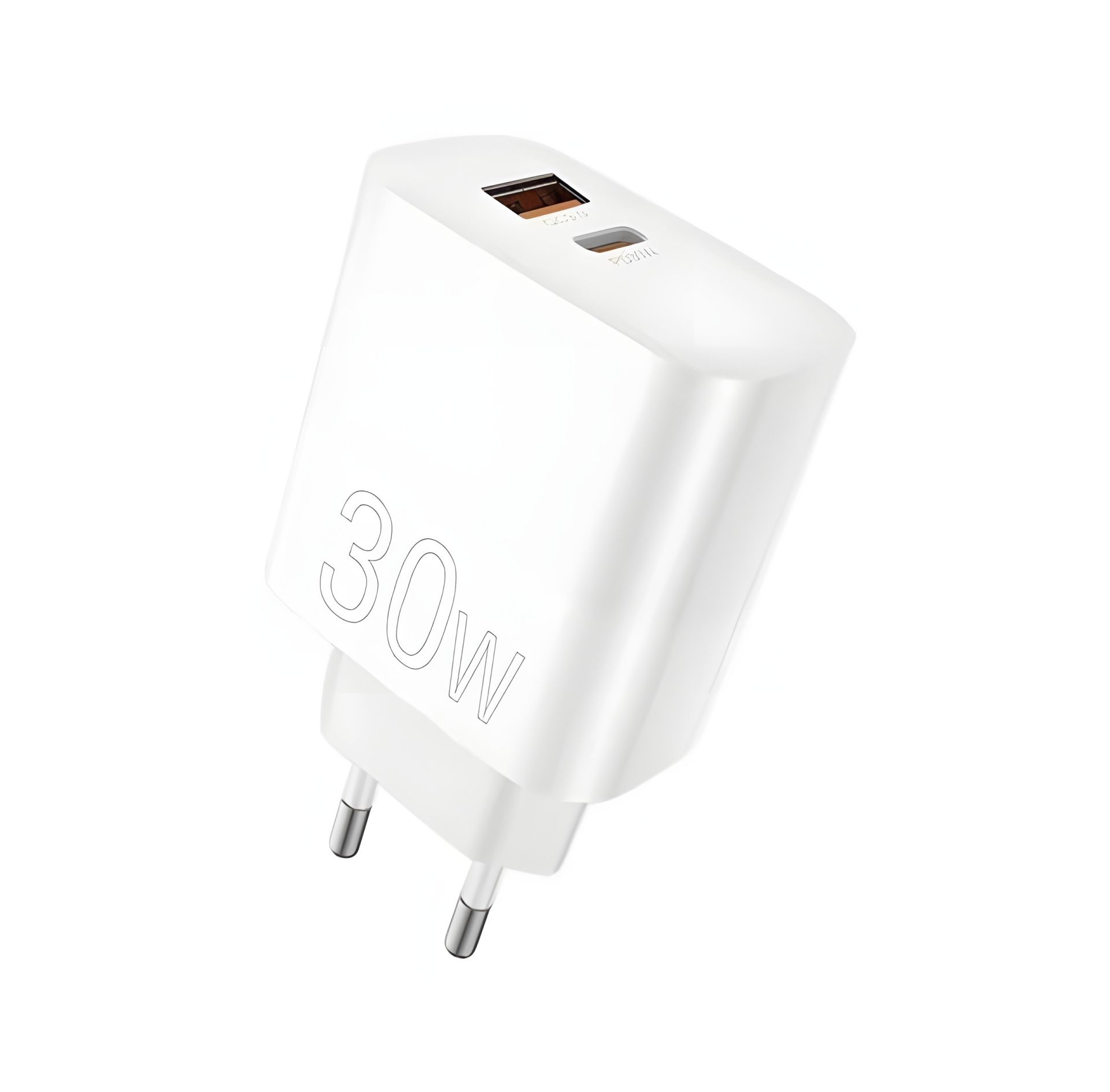 WUW-C208 PD USB-C + USB QC3.0 18W зарядное устройство 30W white WUW-C208 PD USB-C + USB QC3.0 18W зарядное устройство 30W white